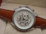 Replica Breitling Bentley B06 Chronograph Stainless Steel White Dial Brown Leather Strap Gift Watch